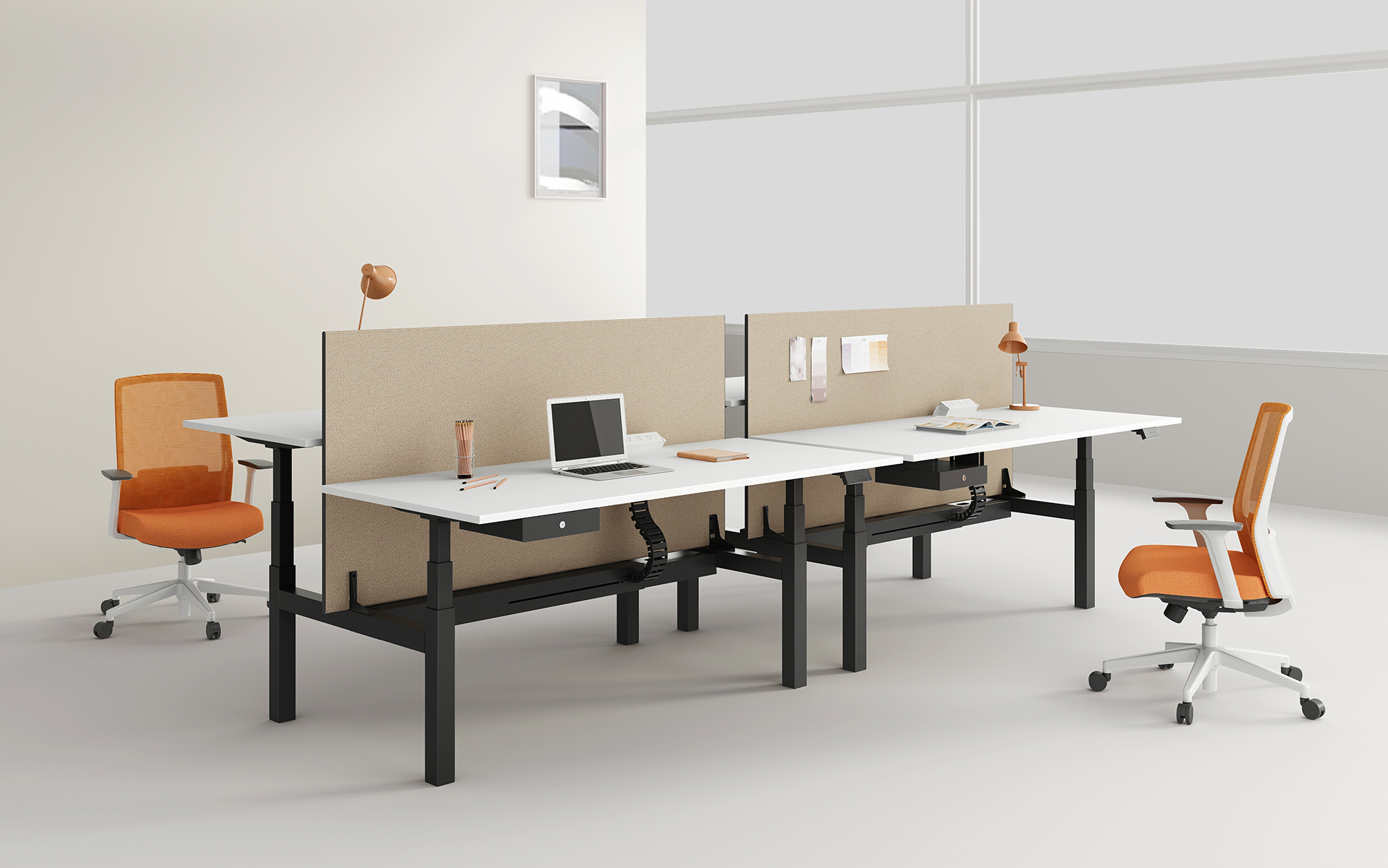 To set up modern office furniture